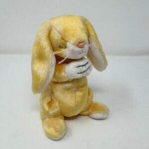 Ty Beanie Buddy Grace The Praying Easter Bunny Rabbit Yellow 6" Plush 2000